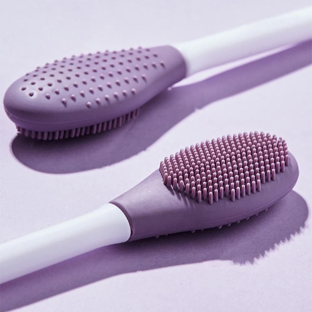 Double Head Silicone Facial Brush and DIY Clay Mask Applicator for Exfoliating Skin Care