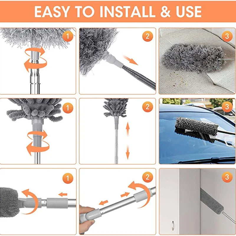 Adjustable Microfiber Dust Brush