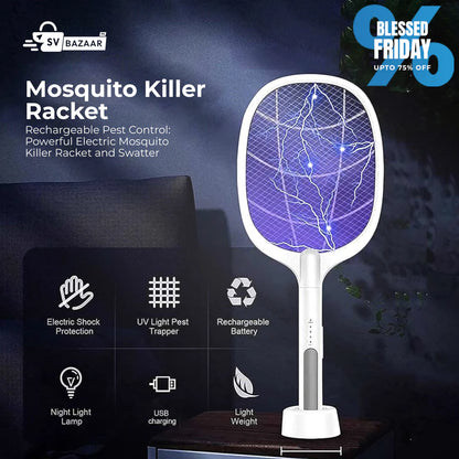 Electric Mosquito Racket With Stand