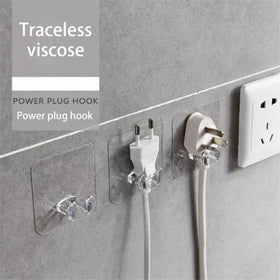 Self Adhesive Wall Hanger Storage Transparent Hooks Pack Of 5