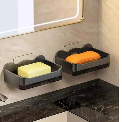 Wall-Mounted Soap Dish with Drain