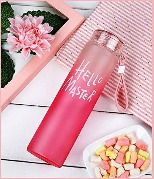 Hello Master Crystal Glass Water Bottle