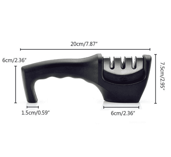 Manual Knife Sharpener for Kitchen Knives with Steel Stage Sharpening Kit
