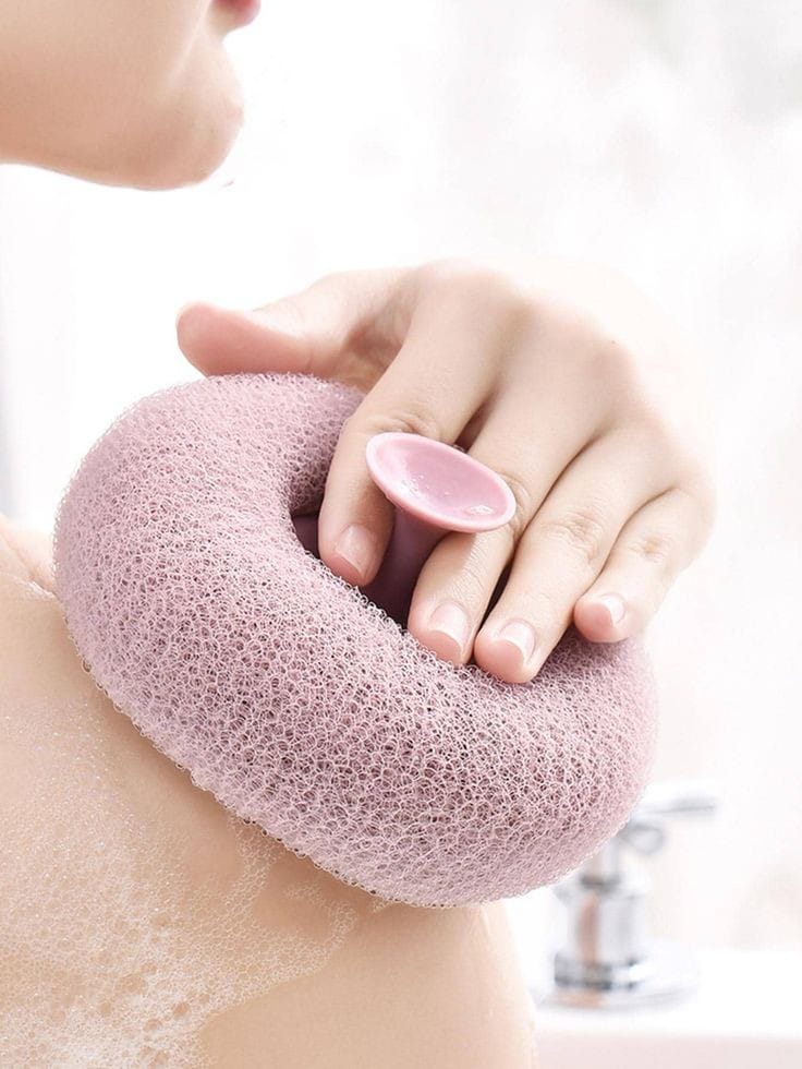 Bath with Suction Ball Body Scrub