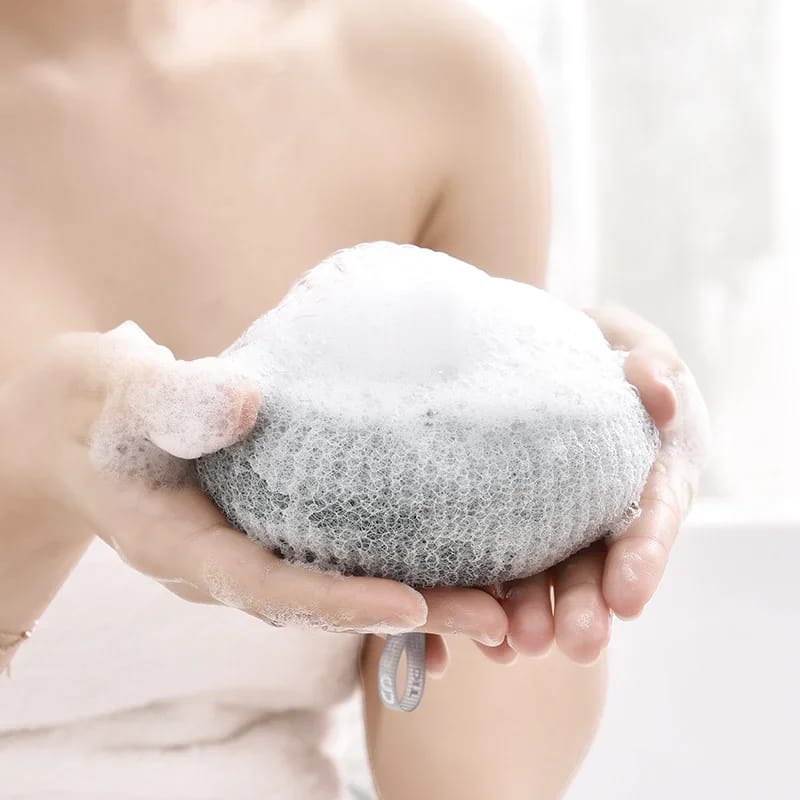 Bath with Suction Ball Body Scrub