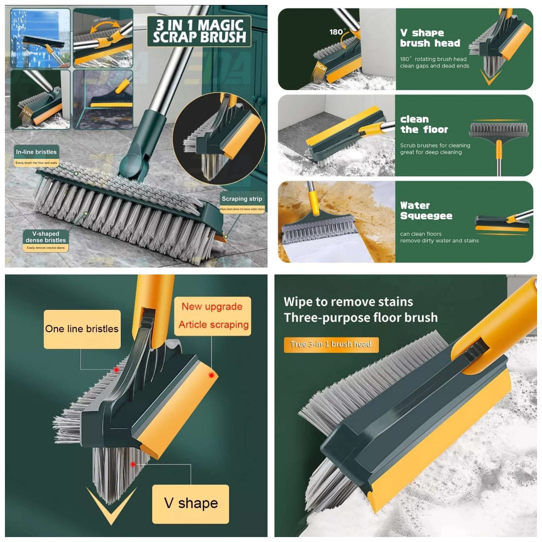 3-in-1 Cleaning Brush Floor