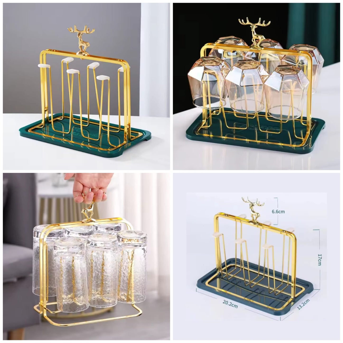 Stylish Iron Mug Holder Cup Rack 6 Cup