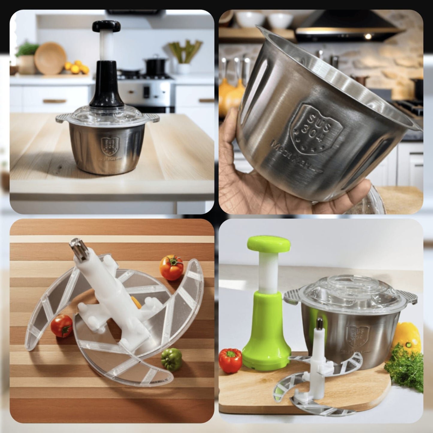 Stainless Steel Push Chopper