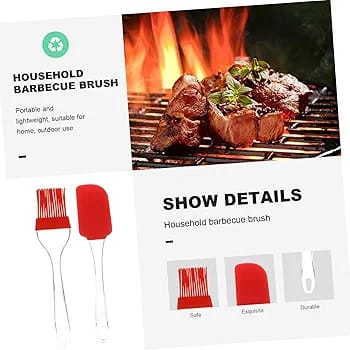 2 pcs set silicone spatula with brush