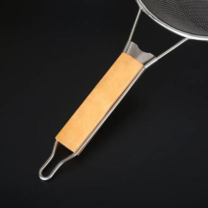 Rice strainer wood handle
