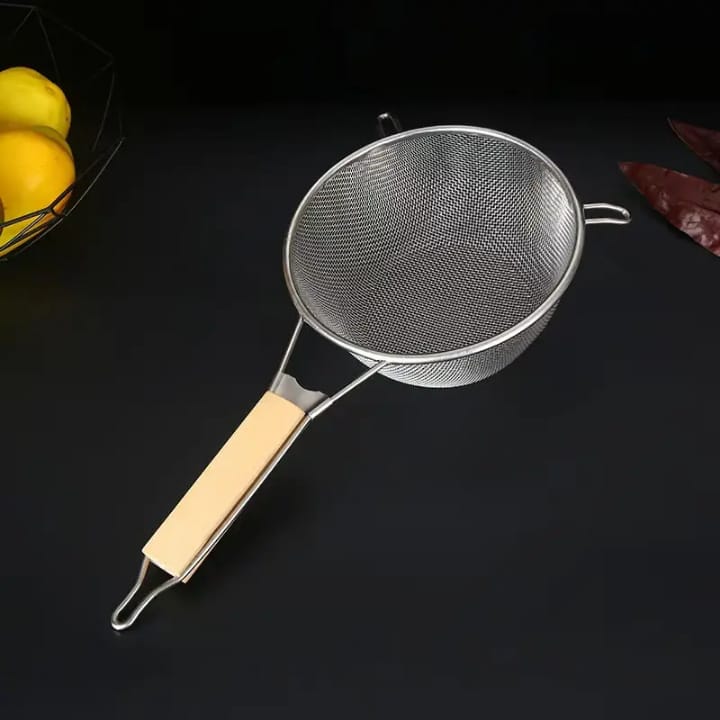 Rice strainer wood handle