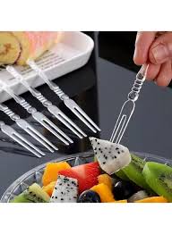 Crystal Clear Disposable Fruit Forks - Elegant Dessert & Appetizer Picks