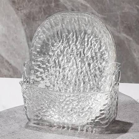 Set of 8 Premium Hammered Acrylic Plates - Shatterproof Glass-Look Serveware