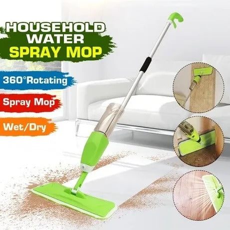 Microfiber Spray Mop with Refillable Water Bottle & 360° Swivel Head