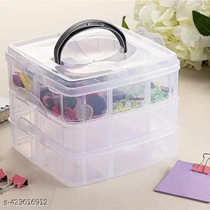 Multi Layer 18 grid plastic storage box