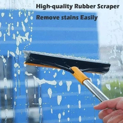 Long Handle Floor Scrub Brush With Wiper