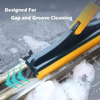 Long Handle Floor Scrub Brush With Wiper