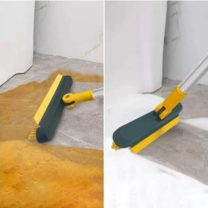 Long Handle Floor Scrub Brush With Wiper