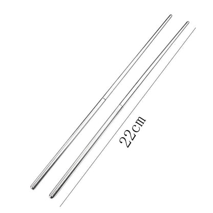 Stainless Steel Plain Chopsticks Set-Reusable