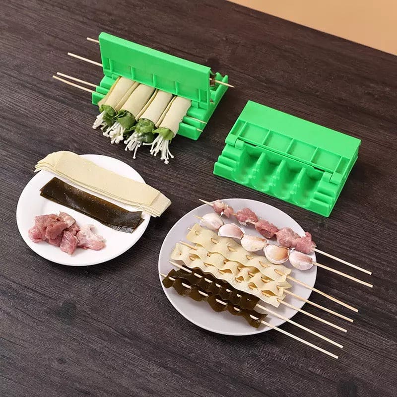 Multifunctional BBQ Stringing Machine for Quick Kebab Preparation and Outdoor Barbecue Accessories