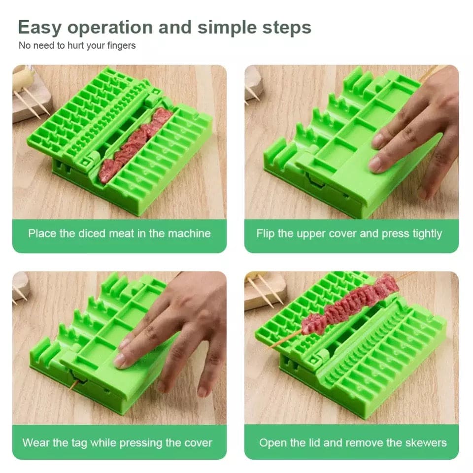 Multifunctional BBQ Stringing Machine for Quick Kebab Preparation and Outdoor Barbecue Accessories
