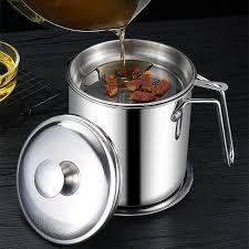 Stainless Steel Kitchen Oil Filter Pot