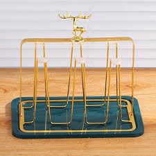 Golden Glass Stand Holder