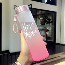 Hello Master Crystal Glass Water Bottle