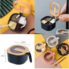 4 in 1 - Modern Grid Spices Box