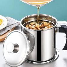 Stainless Steel Kitchen Oil Filter Pot