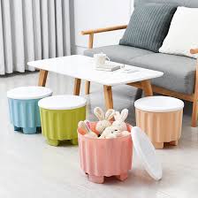 Sitting Stool With Storage Compartments