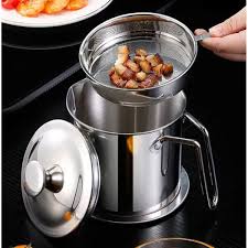 Stainless Steel Kitchen Oil Filter Pot