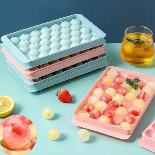 Round Ice Cubes Tray with Lid