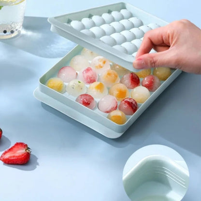 Round Ice Cubes Tray with Lid