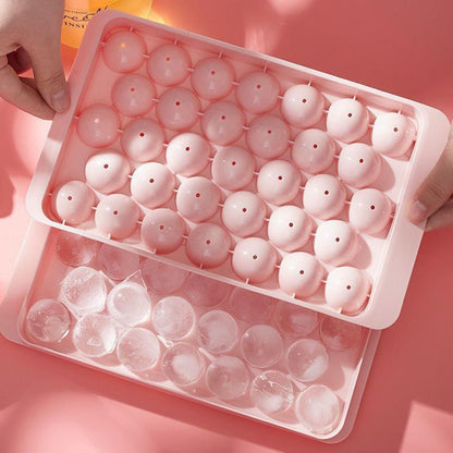 Round Ice Cubes Tray with Lid