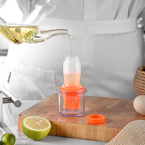 Silicon Brush Oil Bottle With Lid