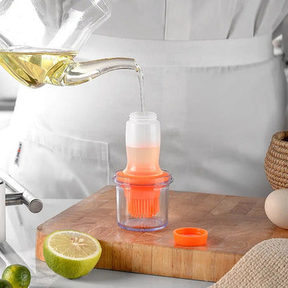 Silicon Brush Oil Bottle With Lid
