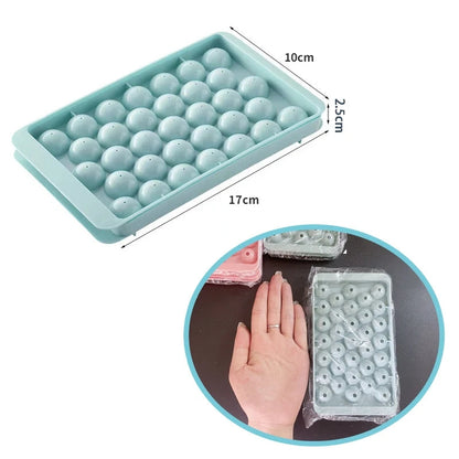 Round Ice Cubes Tray with Lid