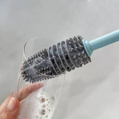 Glass Bottle Cleaning Brush Soft Rubber Flexible Silicone