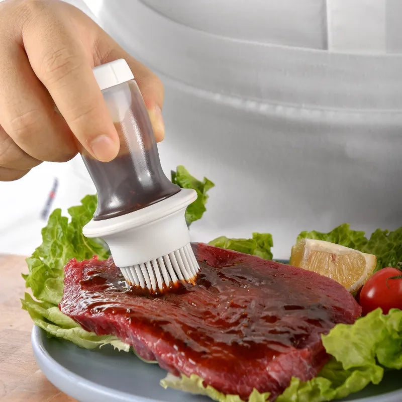 Silicon Brush Oil Bottle With Lid