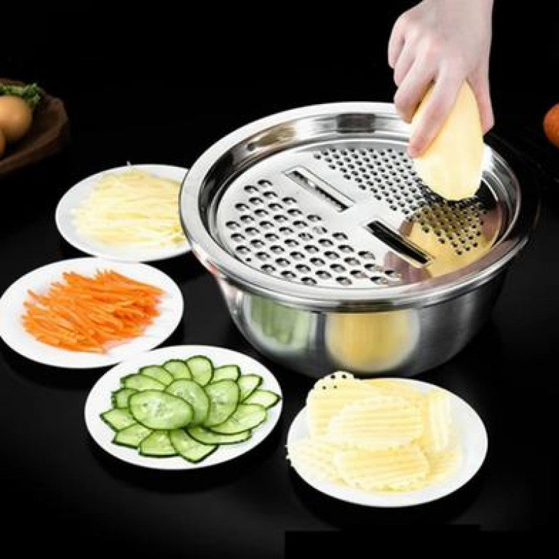 Stainless Steel 3 in 1 Grater Bowl
