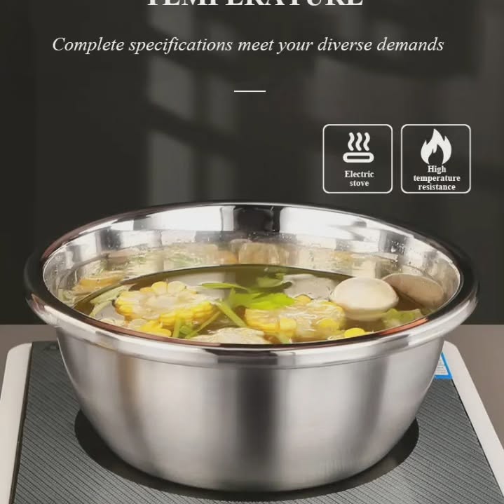 Multipurpose stainless steel bowl