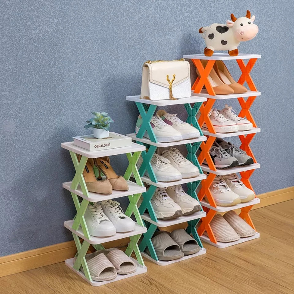 X Shape Brackets Shoes Rack