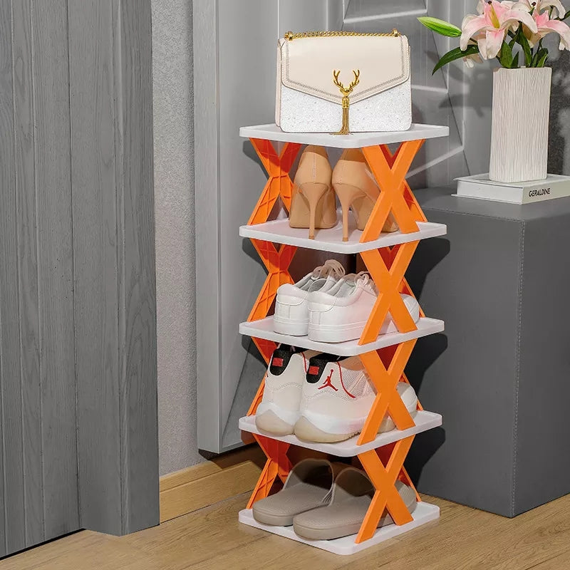 X Shape Brackets Shoes Rack