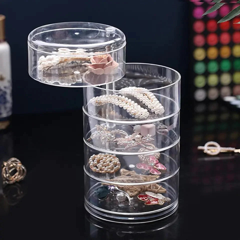 Transparent 360° Rotating Jewelry Box
