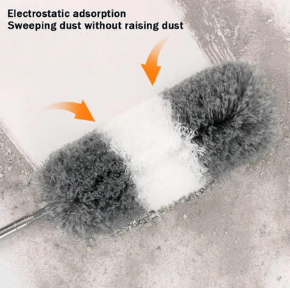 Extendable Feather Duster Brush with Extra Long Pole Bendable Head Long Handle