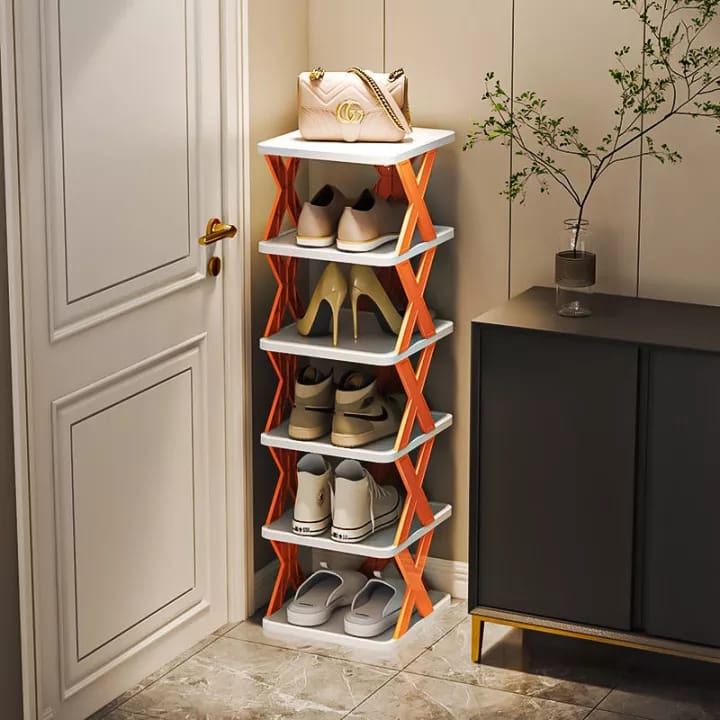 X Shape Brackets Shoes Rack