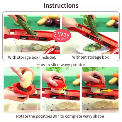 Mandoline Slicer Vegetable Cutter 6 In 1