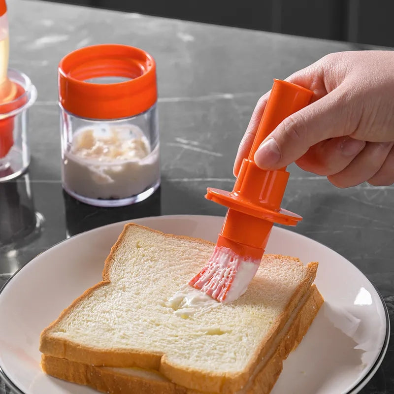 Silicon Brush Oil Bottle With Lid