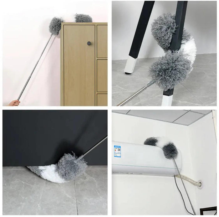 Extendable Feather Duster Brush with Extra Long Pole Bendable Head Long Handle